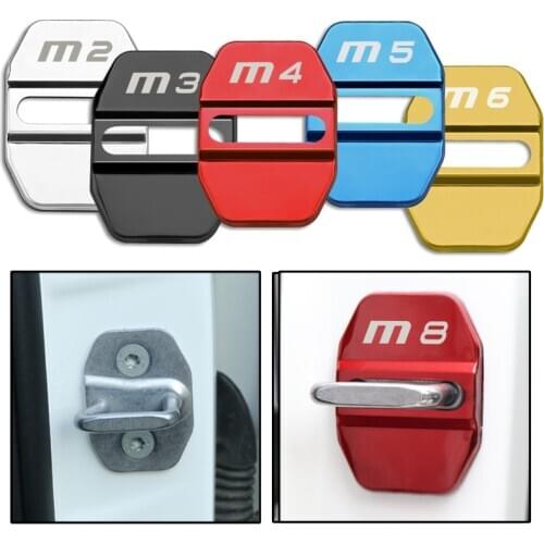 4pcs/set Auto Door Lock Decoration Cover Case For BMW M2 M3 M4 M5 M6 M8 Accessories Car-Styling