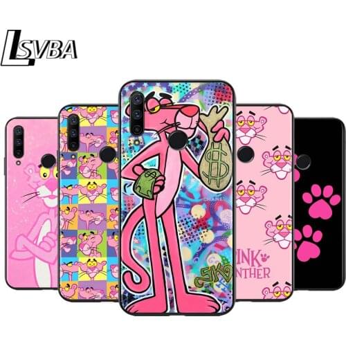 Pink Panther for Huawei Honor 30 20S 20 10i 9S 9A 9C 9X 8X 10 9 Lite 8A 7C 7A Pro Phone Case Black Cover