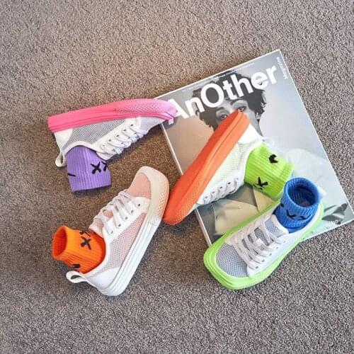 Kids Shoes Summer 2021 New Children Shoes Fashion Trendy Brand Sports Shoes Boys Casual Shoes Flats Hot Students Air-mesh 26-37