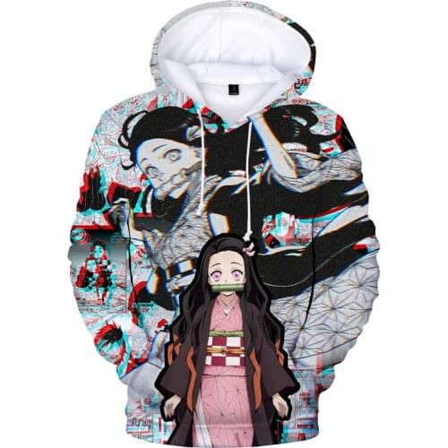Kids Hoodie Anime Demon Slayer Kamado Nezuko 3D Print Hoodie Sweatshirts Men Women Casual Pullover Harajuku Streetw Kids Clothes