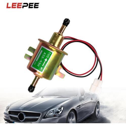 LEEPEE HEP-02A 12V Electric Petrol Pump Low Pressure Bolt Fixing Wire Diesel Fuel Pump For Car Carburetor Motorcycle ATV
