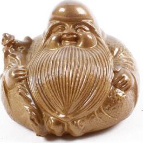 Hot sale factory outlet dahongpao tea pet ornament discoloration old longevity god heat resistant tea set T25