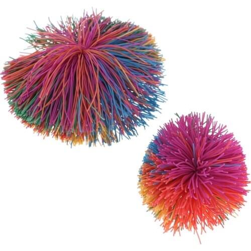 Big 6cm/9cm Fidget Sensory Koosh Ball Baby Rainbow Funny Stretchy Ball Stress Relief Kids Autism Special Needs