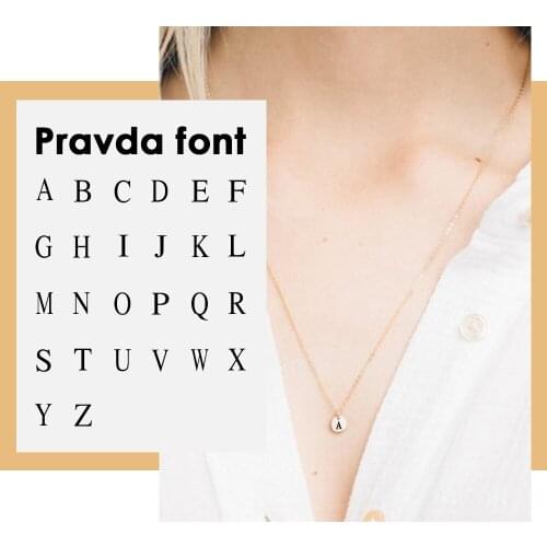 JUJIE Custom Roman Font 26 Alphabet Pendant Necklace For Women 316L Stainless Steel Necklace Fashion Jewelry