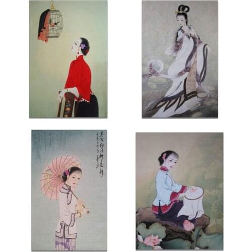 Chinese Women Poster Canvas Print Painting Wall Art Living Room Home Decoration