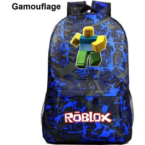 Hot!ROBLOX Men Boy Backpack Student Schoolbag Waterproof Large Capacity Travel Bagpack High School Bags for Teenage Kids Gift