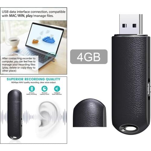 Mini Voice Recorder Sound Audio Recorder Dictaphone USB Flash Drive Disk