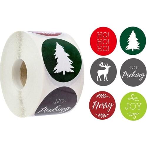100-500pcs Merry Christmas Handmade Sticker Card Box Package Thank You Seal Label Wedding Party Supplies