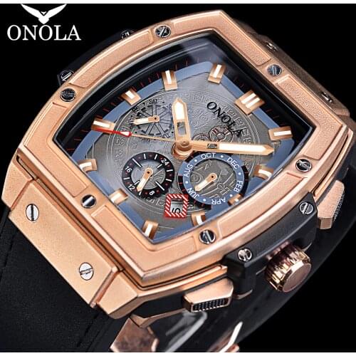 ONOLA Classic Automatic Mechanical Watches Waterproof Men Outdoor Watches Multifunction Military Wristwatch With Calendar Reloj