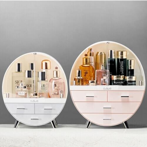 Makeup Organizer Waterproof Drawer Dust-Proof Storage Cosmetic Box Lipstick Jewelry Brush Dressing Table Skin Care Accessories
