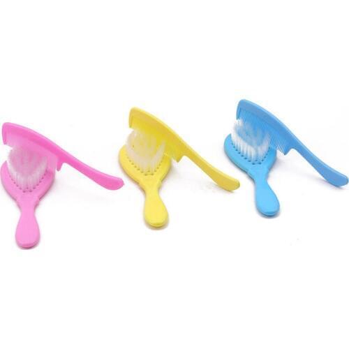 1 Set Baby Brush and Comb Set Soft Rounded Tips Hair Style Newborn Toddler Head Massage Safe