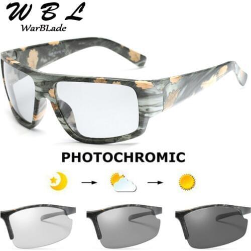 Photochromic Sunglasses Men Polarized Discoloration HD Goggles Male Anti Glare Driving Glasses Brand Design Eyewear WBL