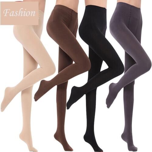 Spring and Autumn Womens Pantyhose Fashion Quality Solid Thick Thin Black Hosiery Simple Skin Color Silk Tights Female
