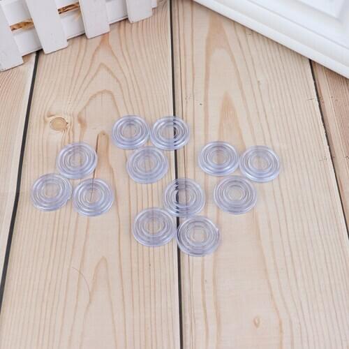 100PCS furniture toughened glass table top table non-slip insulating sucker transparent silicon soft rubber tea table mat
