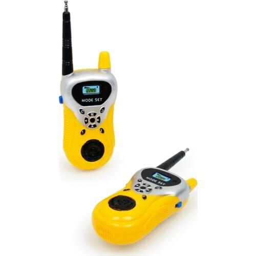 2 x Kids Plastic Two-Way Radio, Electronic Walkie Talkie Interphone Toy for Long Way Communication - Yellow