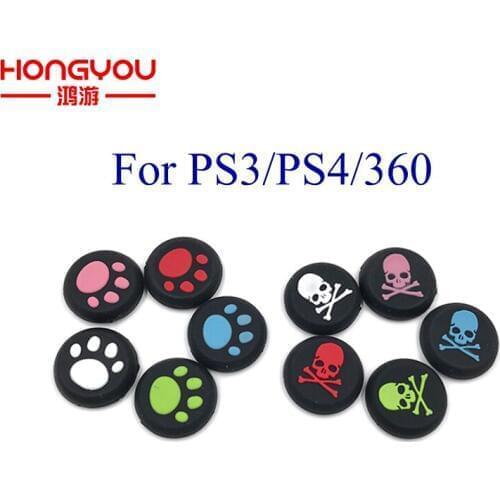 200Pcs Silicone Thumb Stick Grips Caps Gamepad Joystick Cover Case For Sony For PS4 PS3 For XBOX 360 Controller ThumbStick