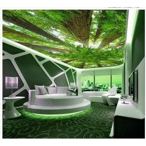 Custom 3d photo wall paper Forest sky ceiling 3d wallpaper living room Home Decoration ceiling Wall Decoration