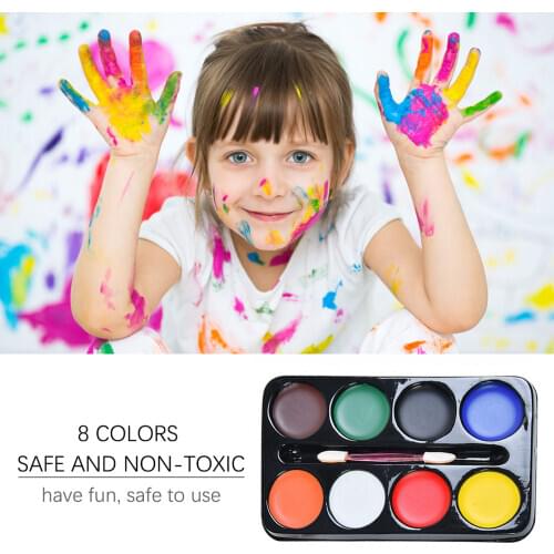 8-Color Washable Oil-based Body Face Painting Paint for Halloween Fancy Ball Theatre Performances Masquerade Cosplay Party