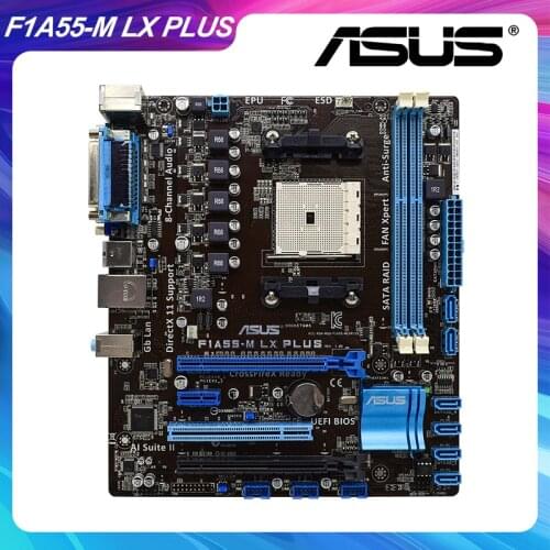 For ASUS F1A55-M LX PLUS original pc motherboard Socket FM1 DDR3 AMD A55 SATAII HDMI Used Desktop Motherboards