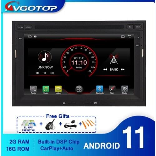 AVGOTOP Android 10 Wince Car Radio DVD Player For PEUGEOT 3008 2G 16G GPS Multimedia