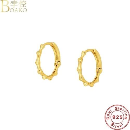 BOAKO Huggie Earrings 925 Sterling Silver Earrings For Women Pendiente Piercing Ohrringe Hoop Earings Luxury Fine Jewelry