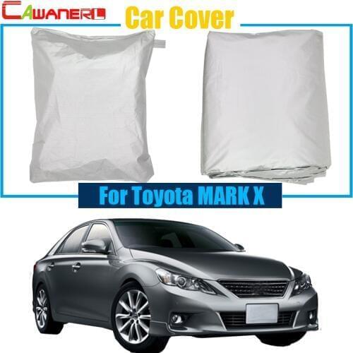 Cawanerl Full Car Cover Sun Shade Outdoor Sun Snow Rain Resistant Protector Anti UV Dustproof Cover For Toyota Mark X