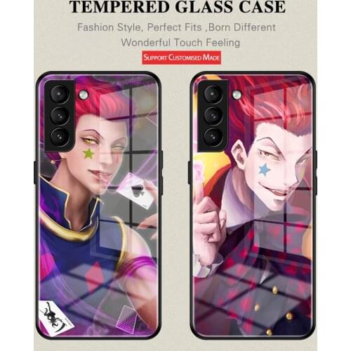 Case for S21 Hunter X Hunter Tempered glass Anti-drop Cover For Samsung S8 S9 S10 S20 S21 S10E Noet 8 9 10 20 Plus Ultra Case