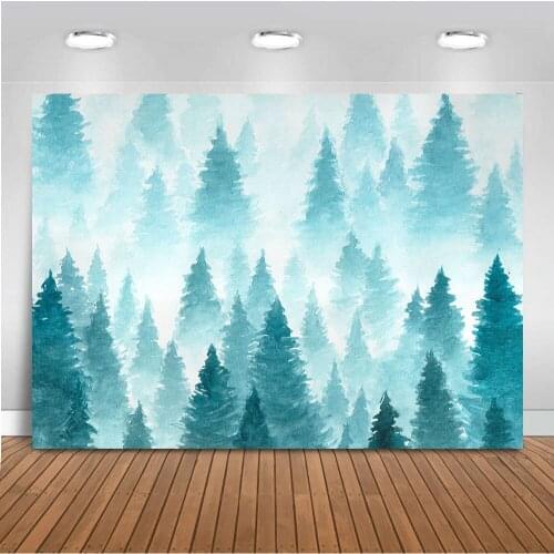 Background for photography Winter Tree Pine White forest backdrop for photo studio Glitter photo shoot Christmas Wonderland Prop