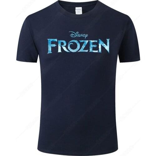 New Disney Anime Frozen T Shirt Men Women Summer Cotton Short Sleeve Print T-shirt Fashion Tops Tee Unisex Brand Clothing J18