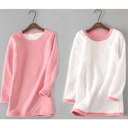 New Women Velvet T Shirt Autumn Winter Long Sleeve Warm Thick T-Shirts Female Bottoming Shirt Tops Tees Underwear Plus Size A674