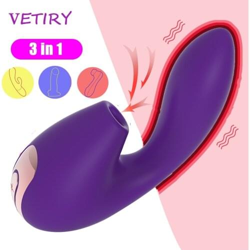 G-Spot Sucking Vibrator Nipples Sucker Clitoris Stimulator Vagina Massage Orgasm Vibrating Dildo Erotic Adult Sex Toys For Women