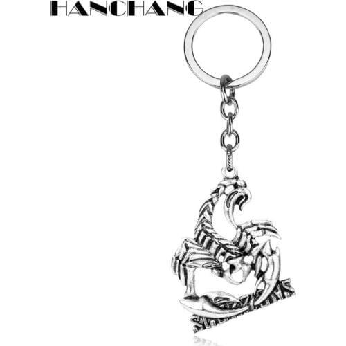 HANCHANG Heavy Metal Rock Band Scorpions Keychain Hip Hop Keyring key chain llaveros llavero Fashion Jewelry
