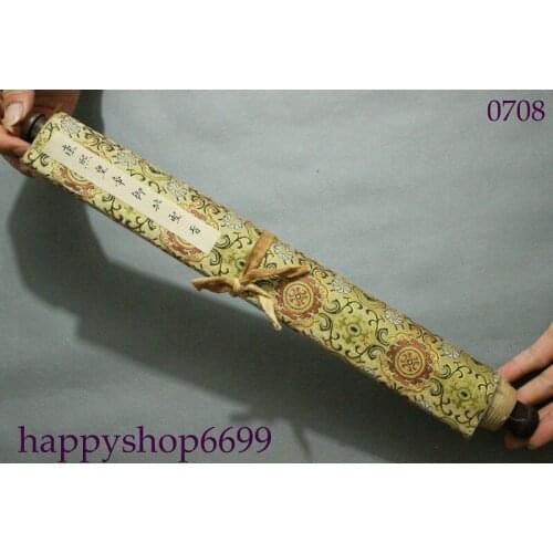 Adornos chinos antiguos de KangXi dinastía emperadores Imperial Edict texto coleccionable Decoración