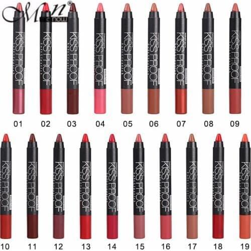 MENOW 72Pcs/lot Cosmetic Kissproof Matte Lipstick Set Makeup Batom Lip Pencil Long Lasting Effect Waterproof Lipstick Crayon
