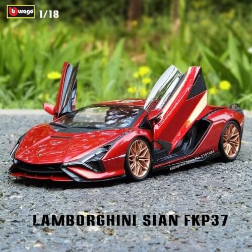 Bburago 1:18 Lamborghini Sian FKP37 car alloy car model simulation car decoration collection gift toy Die casting model boy toy