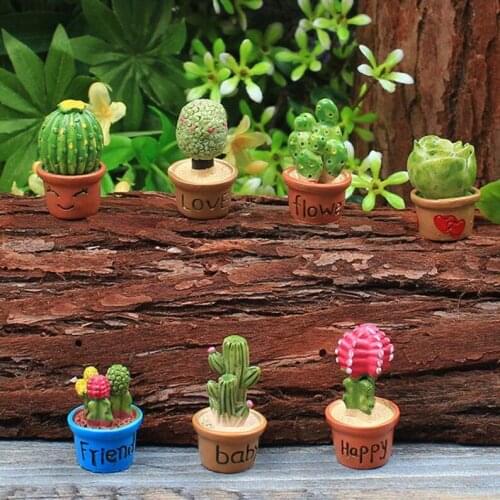 Set 7pcs Miniature Small Tiny Cute Flower , Potted Plant Fairy Garden Supplies Terrarium Accessories