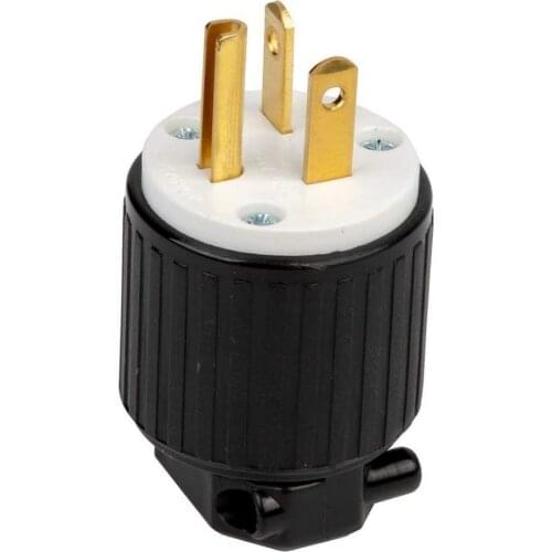 Nema 6-20P 20A 250V T-Blade ndustrial Plug, Easy Assembly USA Canada 3-Prong Male Straight Blade Connector