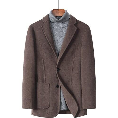 Arrival New Autumn Black Gray Camel Wool Casual Trench Coat Men,mens Wool Jackets M-4XL