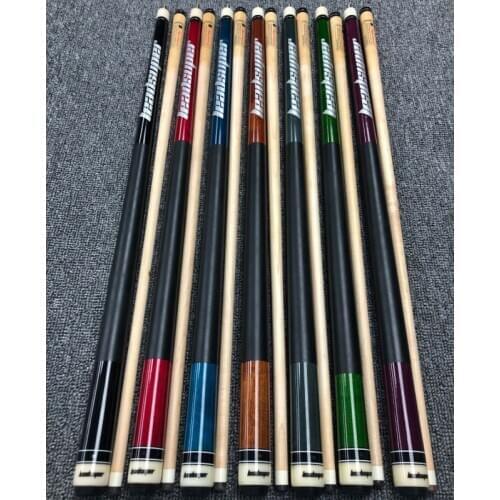 New Arrival 2 PCS/lot Cheap Multi Color Pool Cue Sticks 13mm Tip Leather Wrap China