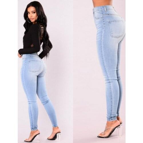 Newest Arrivals Fashion Hot Women Lady Denim Skinny Pants High Waist Stretch Jeans Slim Pencil Jeans Women Casual Jeans
