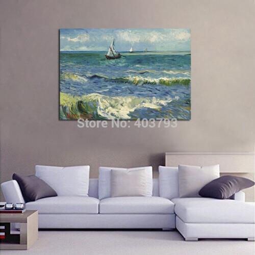 Print Painted Seascape Oil Painting Single Piece Abstract Canvas Modern Art Picture canvas painting