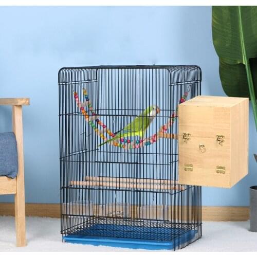 Plastic Tray Stainless Steel Bird Cage Metal Travel Rectangle Bird Cage Houses Outdoor Jaula Pajaro Grande Birdcage Big DL60NL