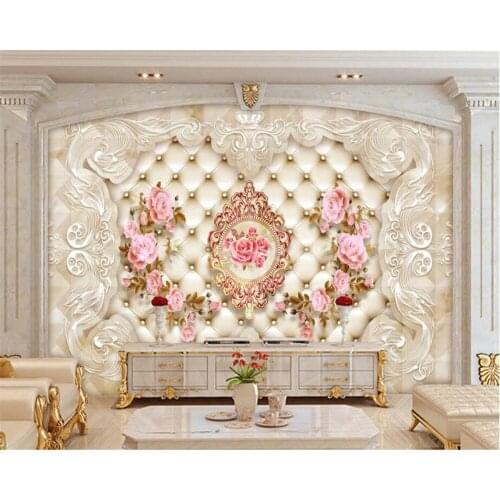 Custom Any size high quality 3D wallpaper roses European pattern embossed backdrop wall wallpaper mural murals paper beibehang