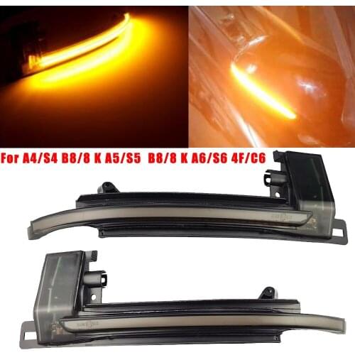 For Audi A3/Q3/A4/S4 B8/8 K A5/S5/A6/S6/A8/S8 Dynamic Scroll LED Turn Signal Light Sequential Rearview Mirror Indicator Blinker
