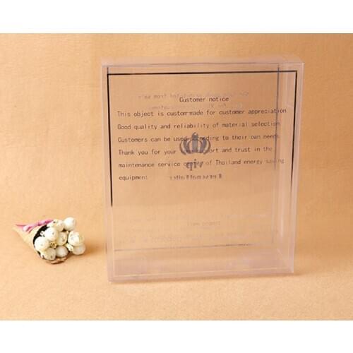 Clear Plastic Box with hinged lid,custom transparent pvc plastic gift box with clear pvc window ---PX20287