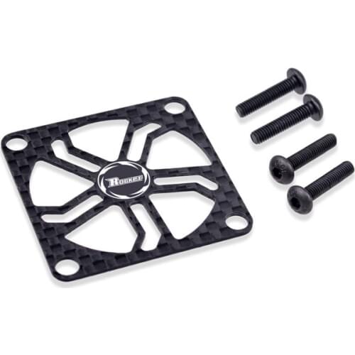 Rocket 40x40MM Carbon Cooling Fan Cover & M3 * 14mm Screw RC Motor / Electric Regulating Fan Protection Cover