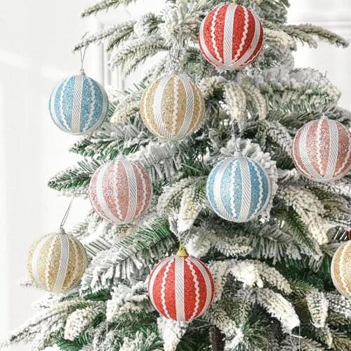 Christmas Ornaments Christmas Tree Decoration Ornaments Colorful Balls 8CM Hanging Ball XMAS Decor/Festival Dress Up Supplies