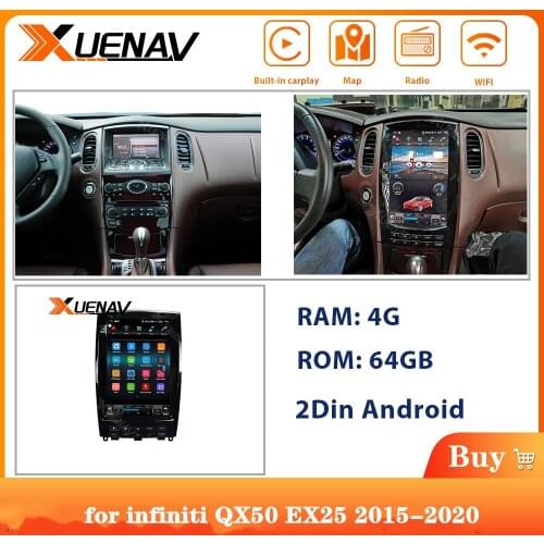 2 Din for infiniti Radio Multimedia Stereo Player for infiniti QX50 EX25 2015-2020 Car radio tape recorder head unit player