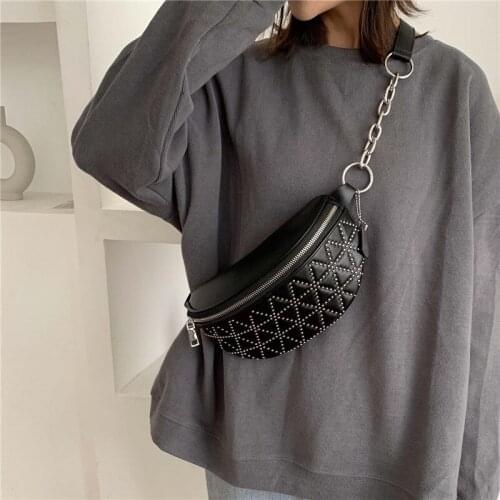 Crossbody Bags for Women Luxury Chain Shoulder Bag Small Chest Bag Women Fashion Casual Black 2020 Bolsa Feminina Pph98