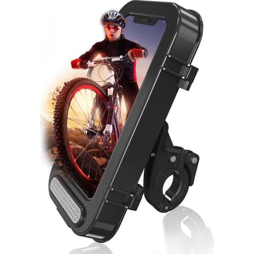 Bike Frame Bag Waterproof, Bicycle Phone Mount with PET Touch Screen and 360° Rotation, Handlebar bag Phone Holder Suitable for